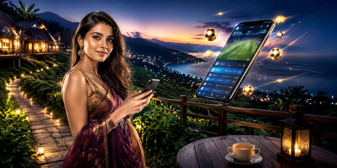 বান্দরবানে চা বাগানের পাশে মোবাইলে mcw aff সাহায্য কেন্দ্র ব্যবহার করছেন একজন ব্যবহারকারী