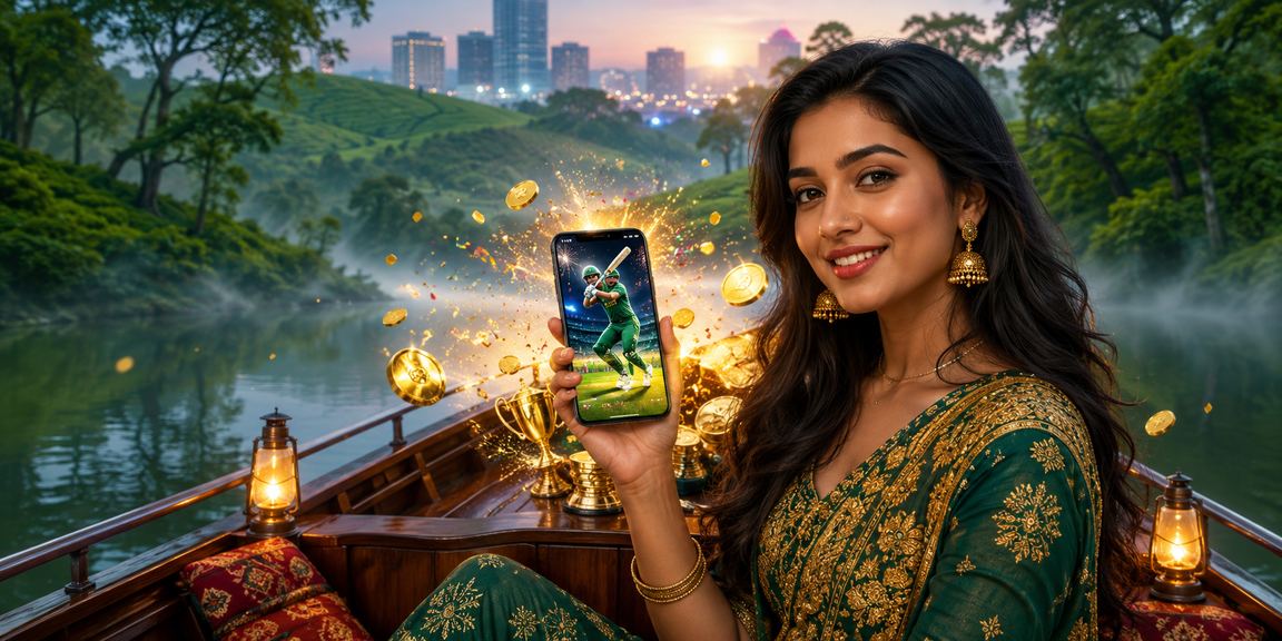 সিলেটের চা বাগানের পটভূমিতে ক্রিকেট বেটিং করছেন একজন ব্যবহারকারী